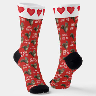 Ich bin verrückt nach dir Eichhörnchen-Muster Socken