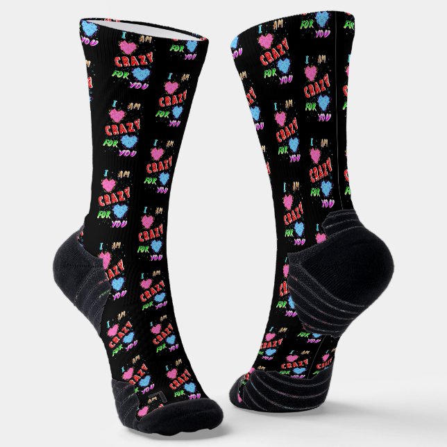 Ich bin verrückt nach dir socken (Gewinkelt)