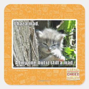 Ich bin verrückt quadratischer aufkleber