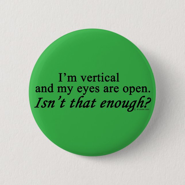 Ich bin vertikal button (Vorderseite)