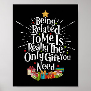 Ich bin verwandt mit mir Funny Christmas Xmas Fami Poster