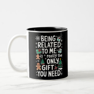 Ich bin verwandt Weihnachts-Weihnachtsgeschenk mei Zweifarbige Tasse