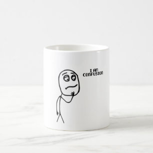 Ich bin Verwirrung Funny Stickman Meme Kaffeetasse