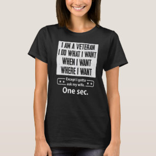 Ich bin Veteran Family Ehefrau Ehepaar P T-Shirt