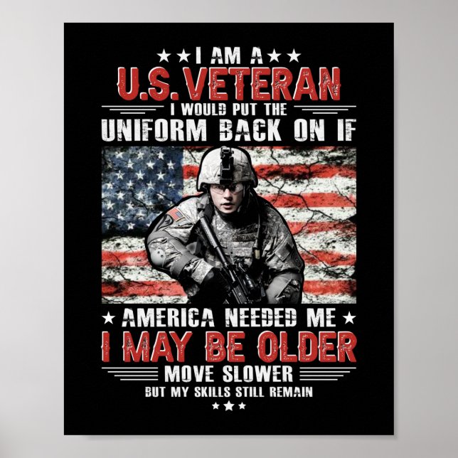 Ich bin Veteran in den USA und bin möglicherweise  Poster (Vorne)