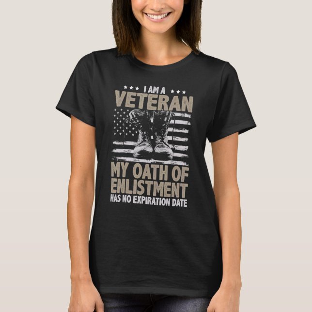 Ich bin Veteran, mein Eid der Einberufung hat kein T-Shirt (Vorderseite)
