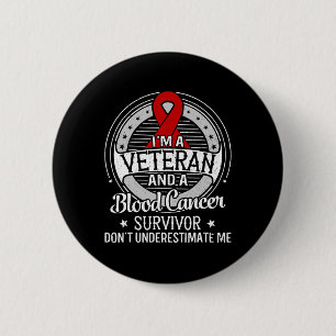 Ich bin Veteran und ein Blutkrebs-Bewusstsein Button