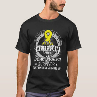Ich bin Veteran und Knochenkrebsbewusstsein T-Shirt