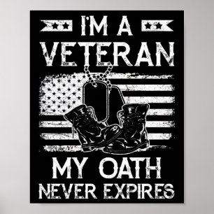 Ich bin Veteran und mein Tod verlässt nie die Flag Poster