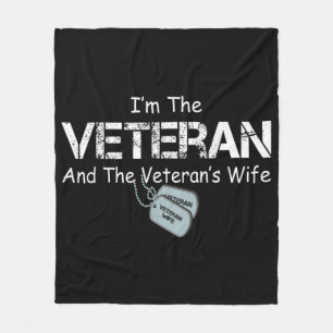 Ich bin Veteran und Veteran-Ehefrau Fleecedecke