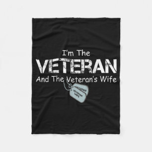 Ich bin Veteran und Veteran-Ehefrau Fleecedecke