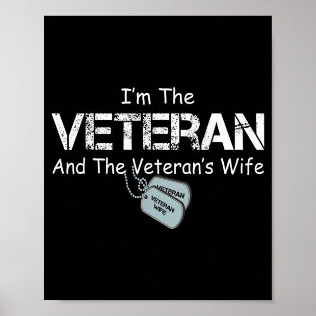 Ich bin Veteran und Veteran-Ehefrau Poster (Vorne)