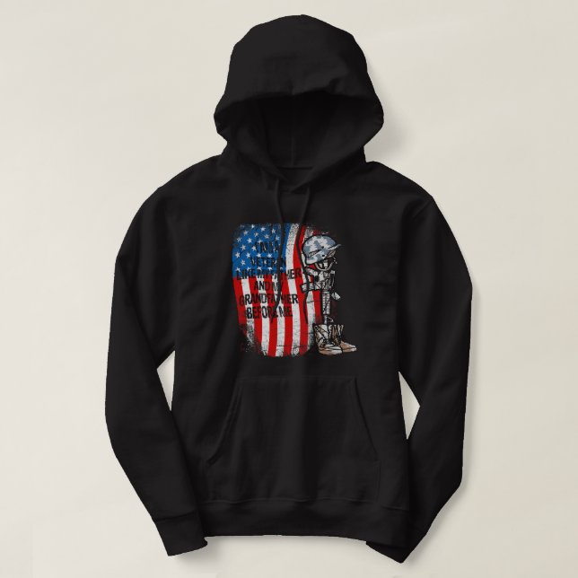 Ich bin Veteran wie mein Vater und mein Großvater  Hoodie (Design vorne)