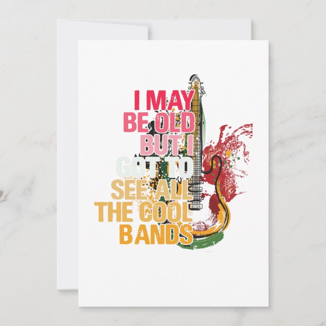 Ich bin vielleicht alt, aber ich Got, alle Coolen  Dankeskarte (Vorderseite)