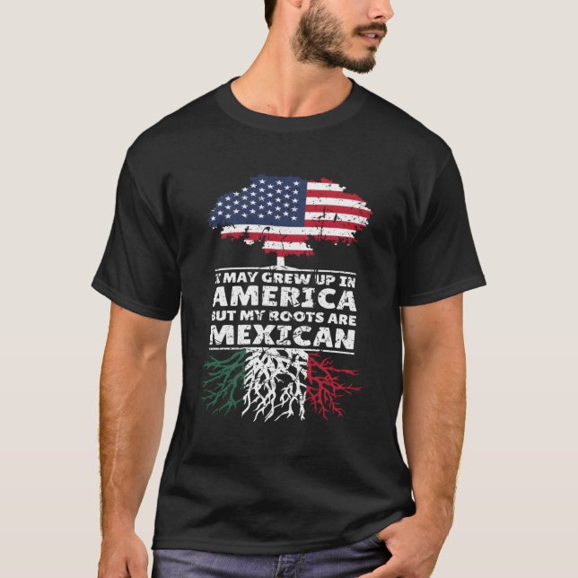 Ich bin vielleicht in Amerika aufgewachsen, aber m T-Shirt (Vorderseite)