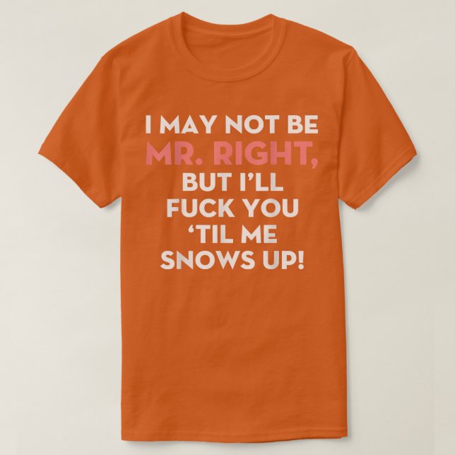 Ich bin vielleicht nicht Mr. Richtig, aber ich wer T-Shirt (Design vorne)