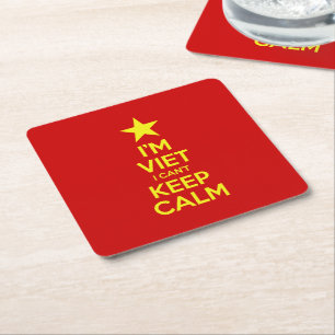 Ich bin Vietnam, ich kann nicht Ruhe Behalten habe Rechteckiger Pappuntersetzer