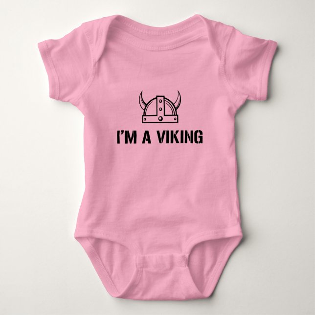 Ich bin Viking Baby Strampler (Vorderseite)