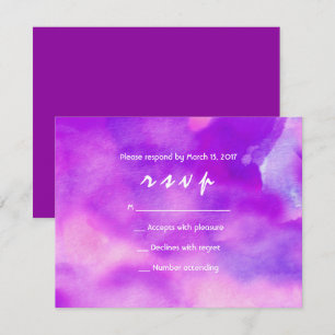 ICH BIN VIOLET WATERCOLOR Bat Mitzvah Einladung