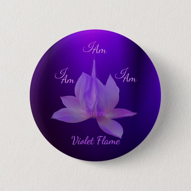 Ich bin Violette Flamme mit Lotus Button (Vorderseite)