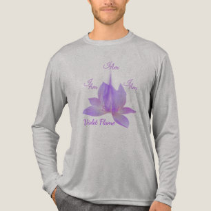Ich bin Violette Flamme mit Lotus Tri-Blend Shirt