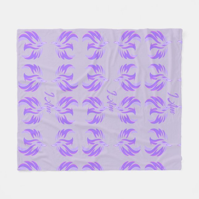 Ich bin violetter Flammenfeuervogel, der aufsteigt Fleecedecke (Vorderseite (Horizontal))