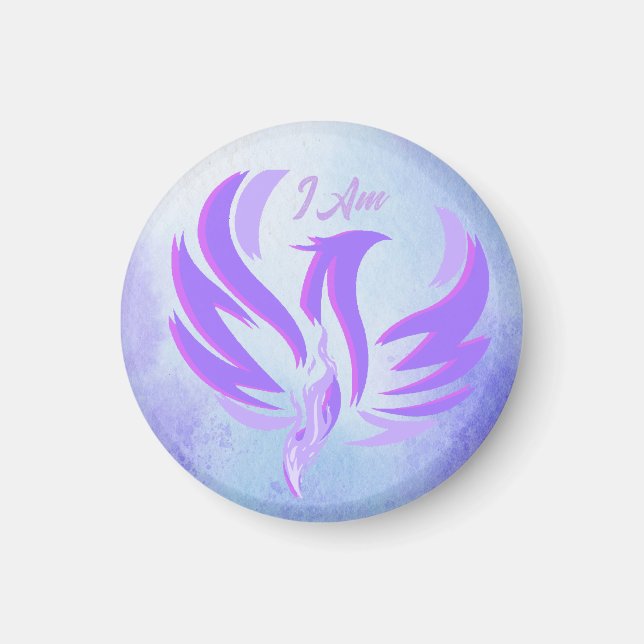 Ich bin violetter Flammenfeuervogel - Heilige Weib Magnet (Vorne)