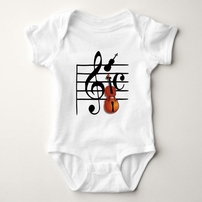 Ich bin Violin_ Baby Strampler (Vorderseite)