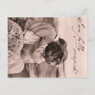 "Ich bin voll beschäftigt!" romantischer vintage K Postkarte