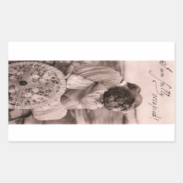 "Ich bin voll beschäftigt!" Vintager romantischer  Rechteckiger Aufkleber