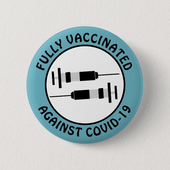 Ich bin voll gegen Covid-19 geimpft Button (Vorderseite)
