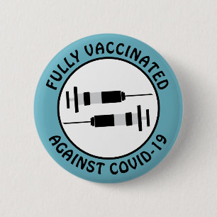 Ich bin voll gegen Covid-19 geimpft Button