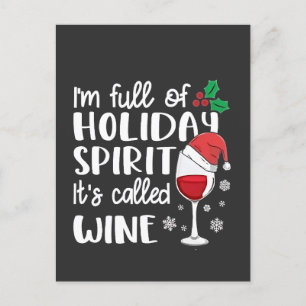 Ich bin voll von Urlaubssgeist. Es heißt "Wein Xma Einladungspostkarte