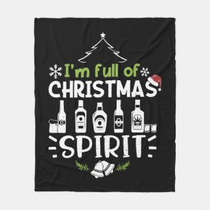 Ich bin voll von Weihnachtsgeist - Weihnachtsgeträ Fleecedecke
