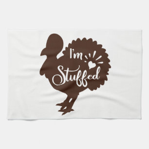 Ich bin vollgestopft Lustiger Thanksgiving Truthah Handtuch