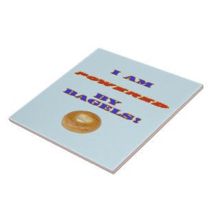 Ich bin von Bagels angetrieben Fliese