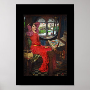 Ich bin von den Schatten die Dame von Shalott halb Poster