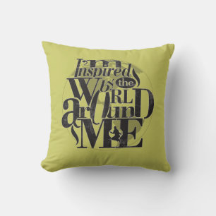Ich bin von der Welt um mich Inspiriert Kissen