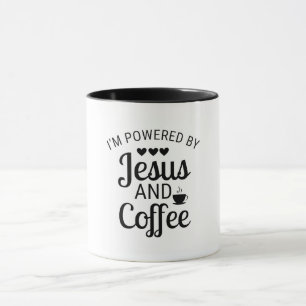 Ich bin von Jesus und Coffee Combo-Tasse angetrieb Tasse