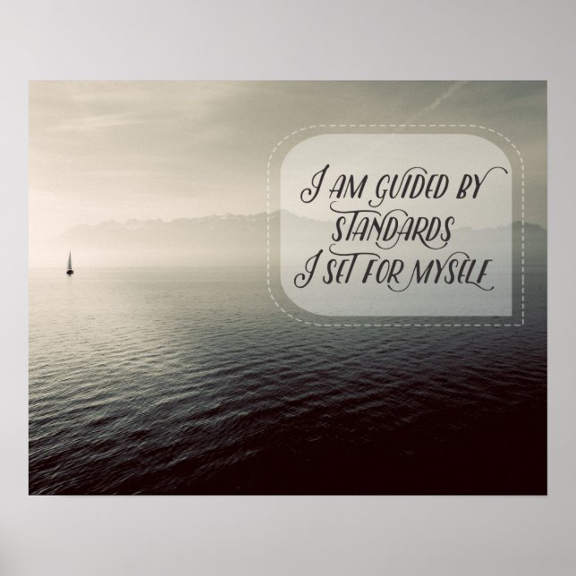 Ich bin von Standards geleitet Poster (Vorne)