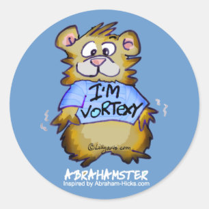 Ich bin Vortexy Blue Round Sticker