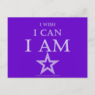 Ich bin /w Star Postcard Postkarte