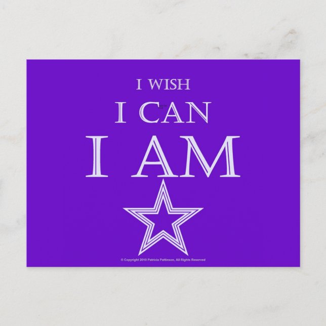 Ich bin /w Star Postcard Postkarte (Vorderseite)