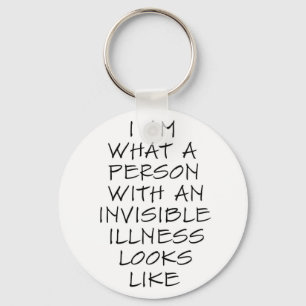 Ich bin, was eine Person mit einer unsichtbaren Kr Schlüsselanhänger
