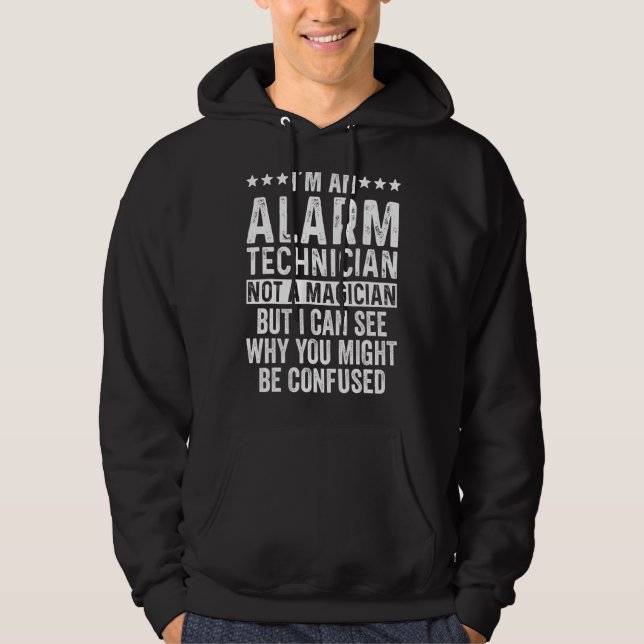 Ich bin Wecker, kein Magier Hoodie (Vorderseite)