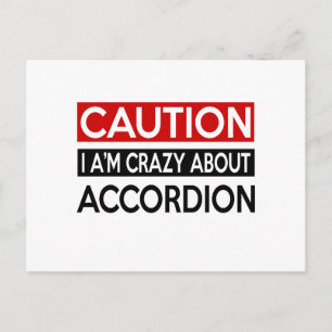 ICH BIN WEGEN ACCORDION VERRÜCKT POSTKARTE
