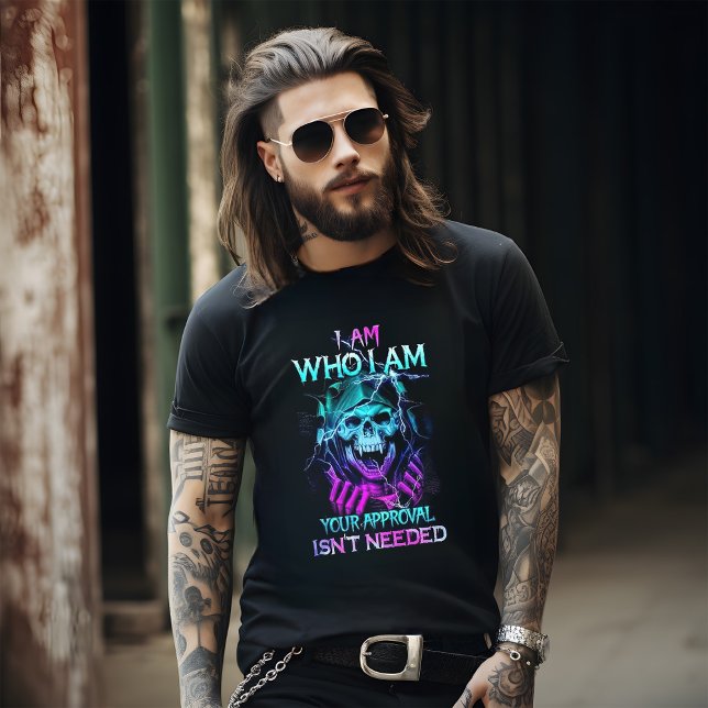 Ich bin, wer ich bin, Gothic Skeleton T-Shirt (Von Creator hochgeladen)