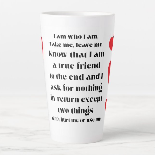 Ich bin, wer ich bin Sammlung. Milchtasse (Vorderseite)