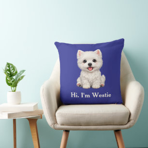 Ich bin Westie, Ihr süßer West Highland Terrier Kissen