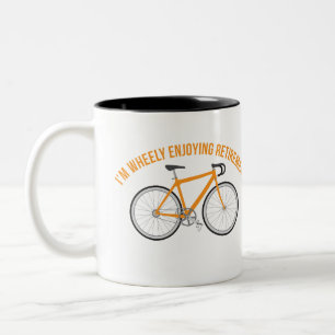 Ich bin Wheely Ruhestands-lustiges Fahrrad Zweifarbige Tasse